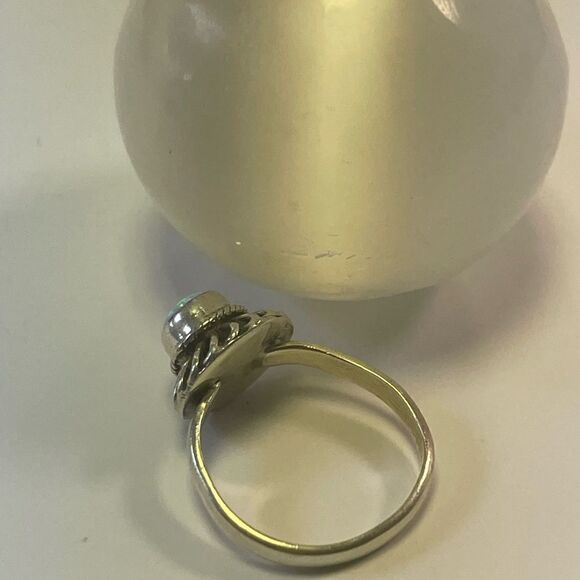 Fire Opal Sterling Silver 925 Ring Size 6.75 - Picture 5 of 5